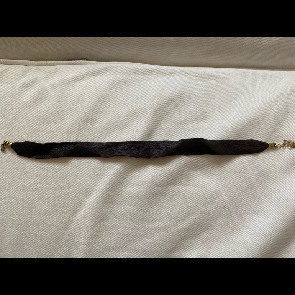 Planet Blue brown leather choker - Picture 3 of 4